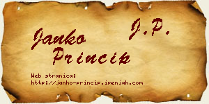 Janko Princip vizit kartica